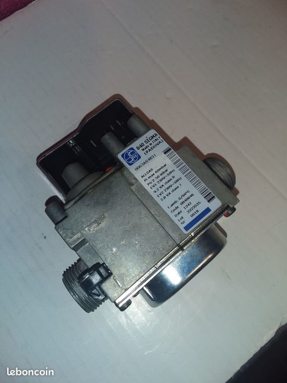 Vanne de gaz sigma 840 0063as4831 chaudi&egrave;re Bricolage