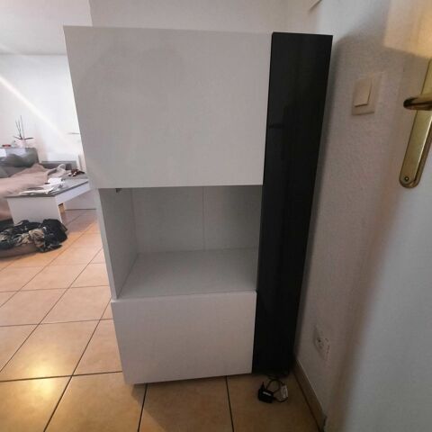 Meuble de salon laqu blanc et noir 30 Ville-la-Grand (74)