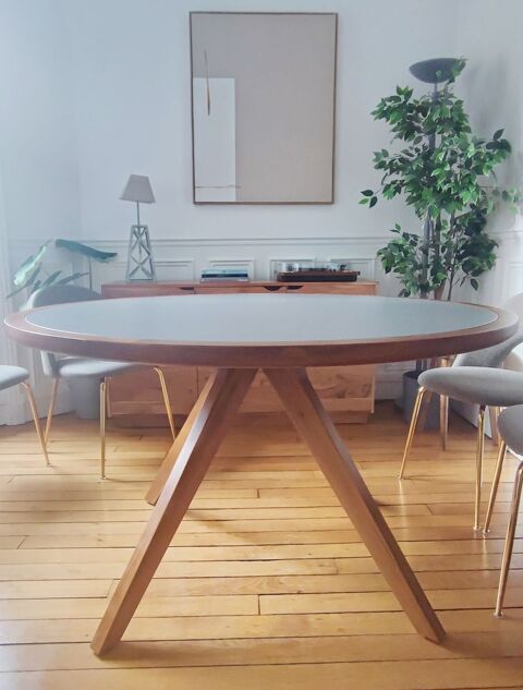 Sklum Table  manger ronde 130cm en ciment et bois d'acacia 250 Courbevoie (92)