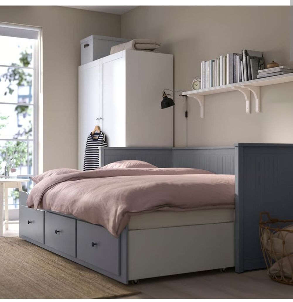 Lit banquette Hemnes 2 places (structure+2matelas ) Meubles