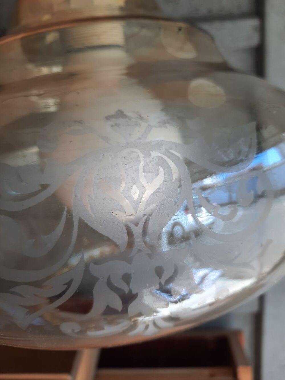 lustre ancien en verre Dcoration