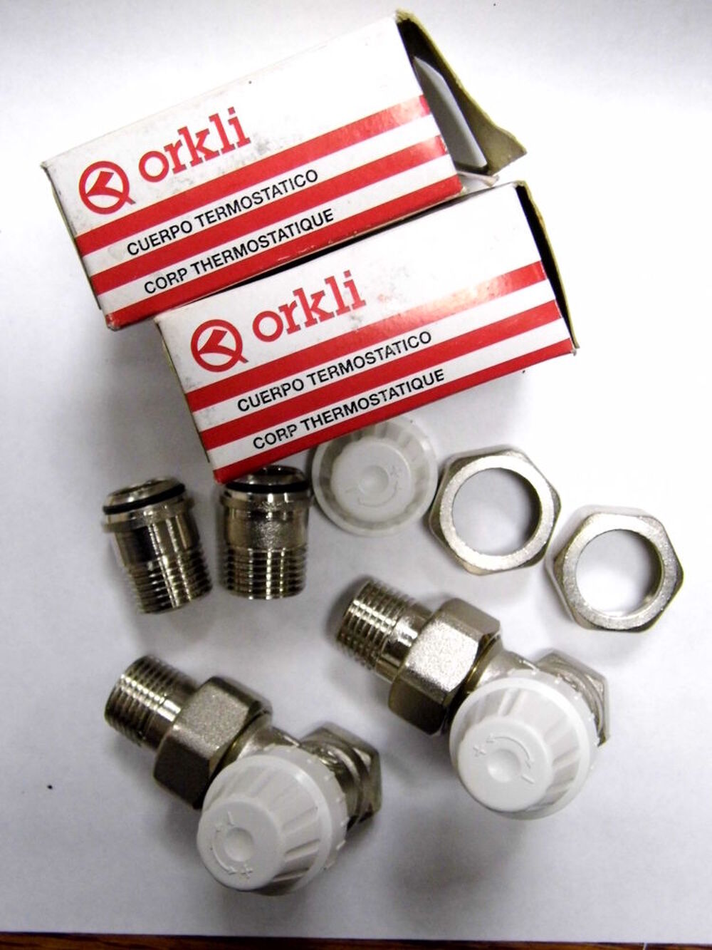 2 Thermostat ORKLI thermostatic radiateur valve Bricolage