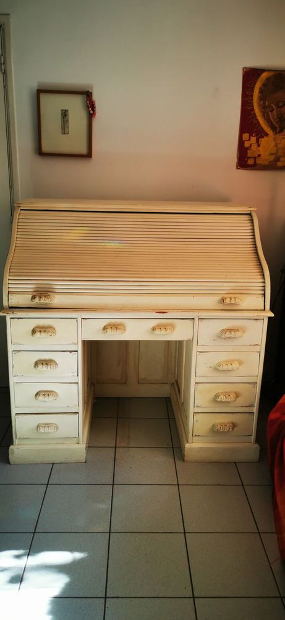 Magnifique bureau am&eacute;ricain &agrave; rideau style manufactur&eacute; 1880 Meubles