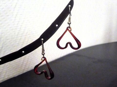 Boucles D'Oreilles Dormeuses en Verre Marron et M�tal Argent 4 Paris 15 (75)