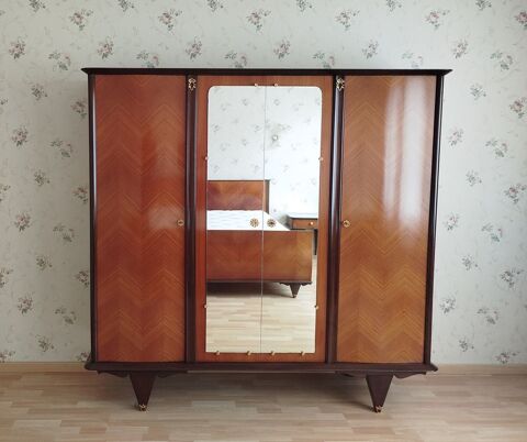 Grande armoire en bois de palissandre (TBE) Ay (51)