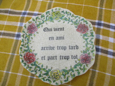 V�ritable Assiette Plate  Parlante  : Marque  Lami Italy  10 La Fert�-Alais (91)