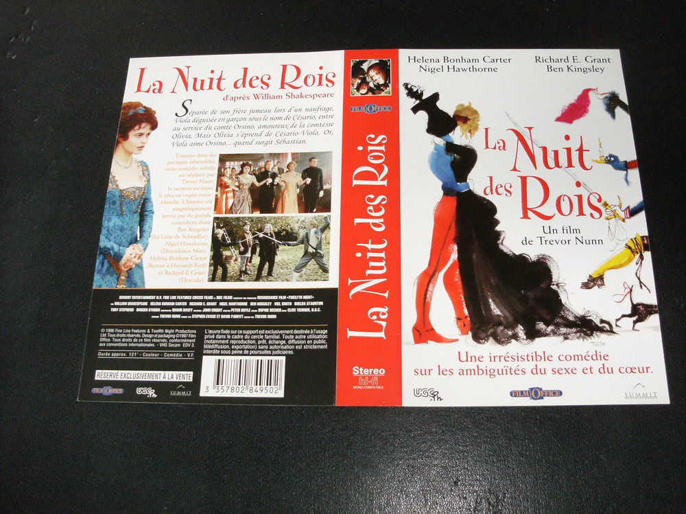Film : " La nuit des rois " DVD et blu-ray