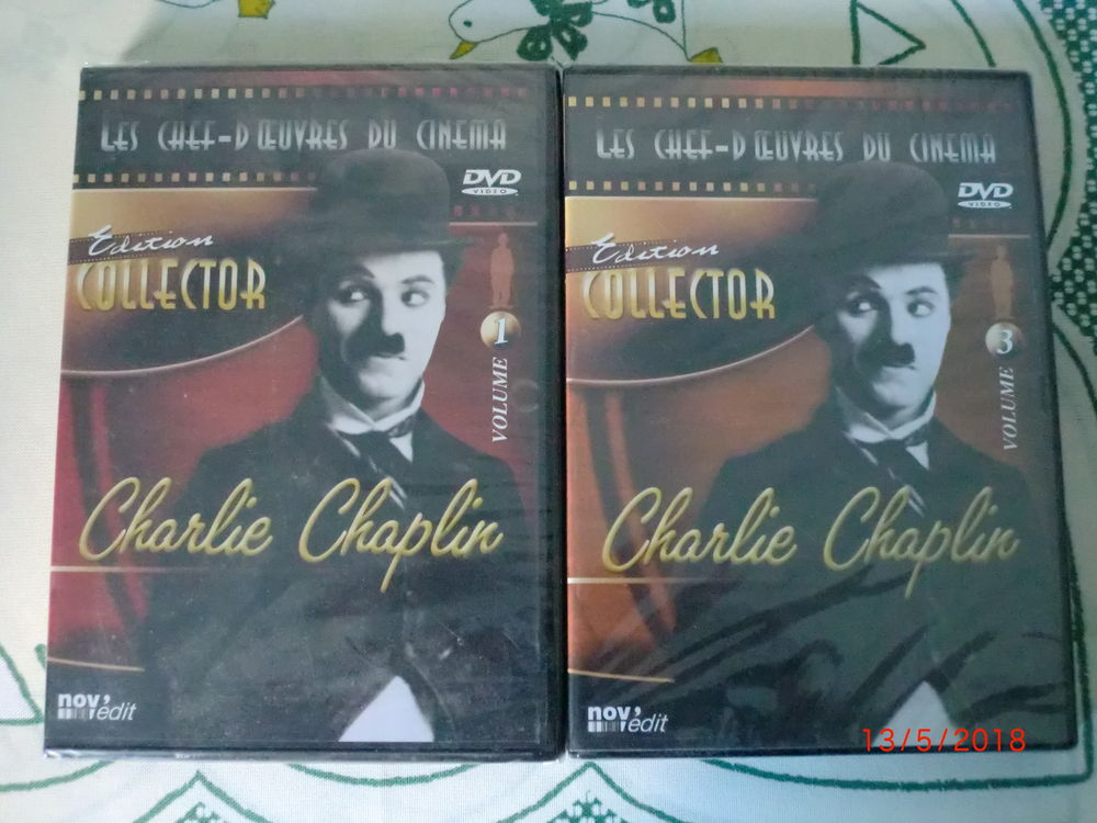  2 DVD de Charlie Chaplin volume 1 et 3 DVD et blu-ray