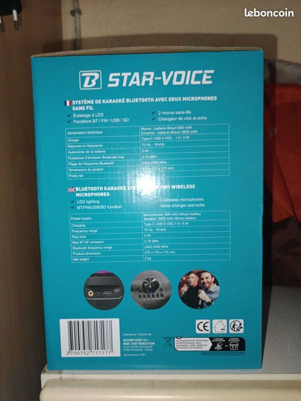 Star Voice karaok&eacute; neuf m&ecirc;me pas ouvert . karaok&eacute; bluetooth Jeux / jouets