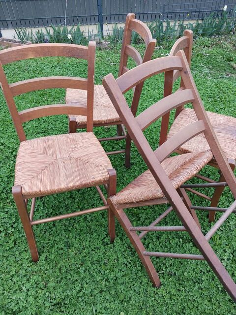 Lot de chaises bois et paille 40 Izon (33)