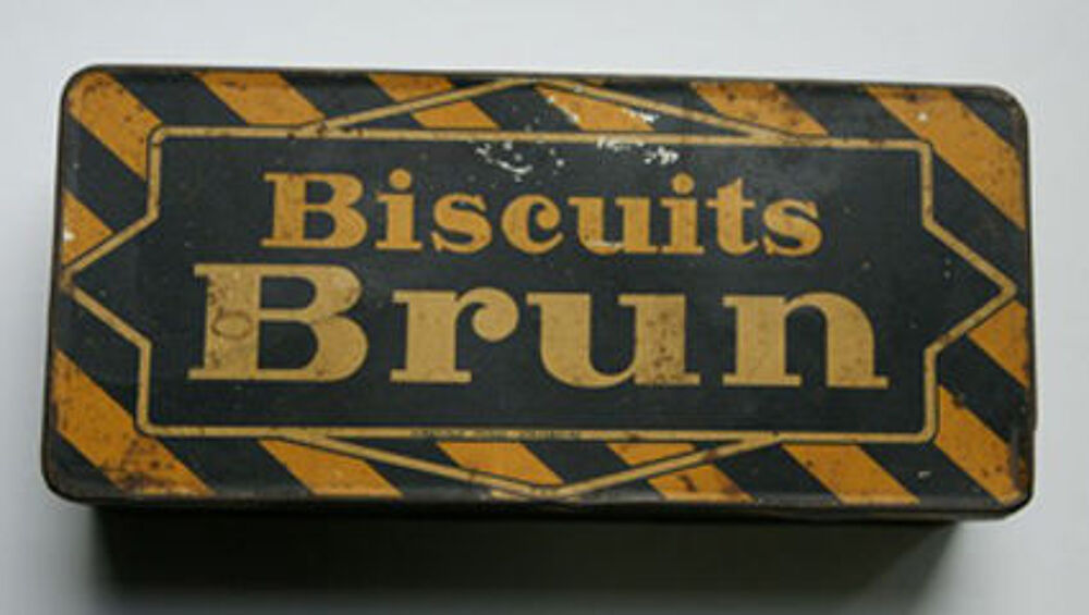 Bo&icirc;te de biscuits ancienne Brun
