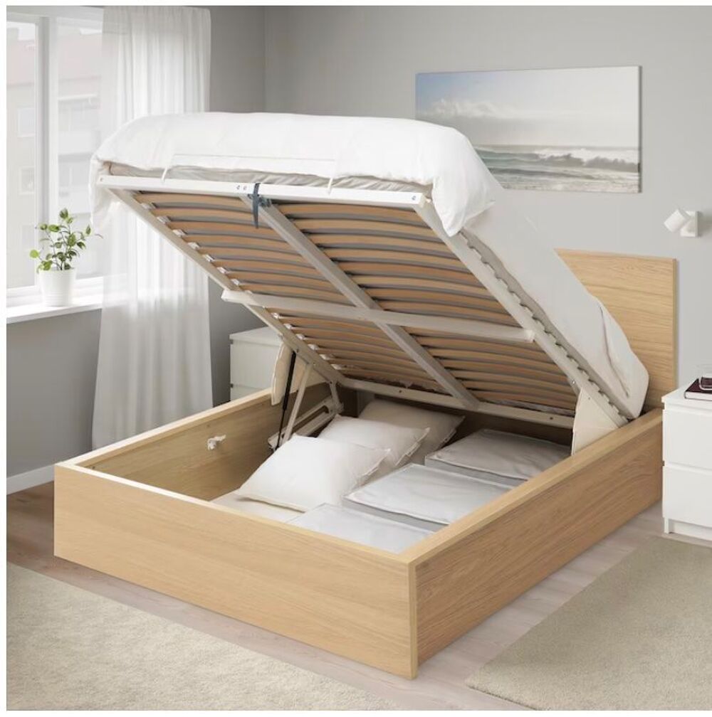 SOMMIER COFFRE MALM 160cmx200cm Meubles