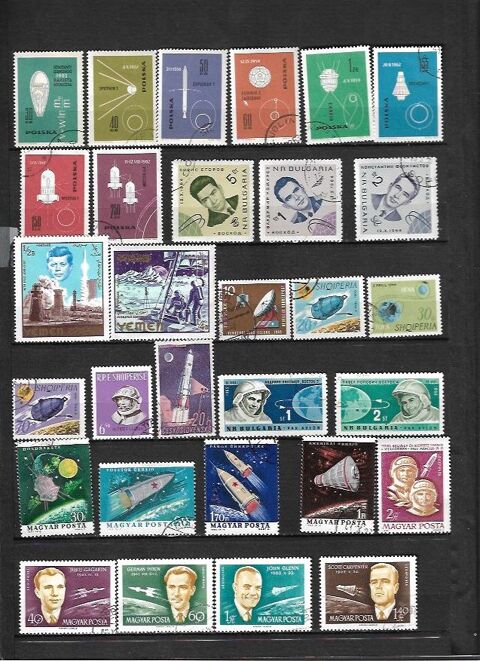 Timbres sur l'espace lot n ° 01 2 Viry-Noureuil (02)