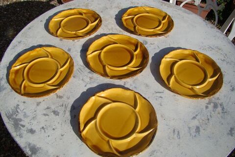6 assiettes à fondue en faïence Haute-Provence années 1980 15 Gargenville (78)