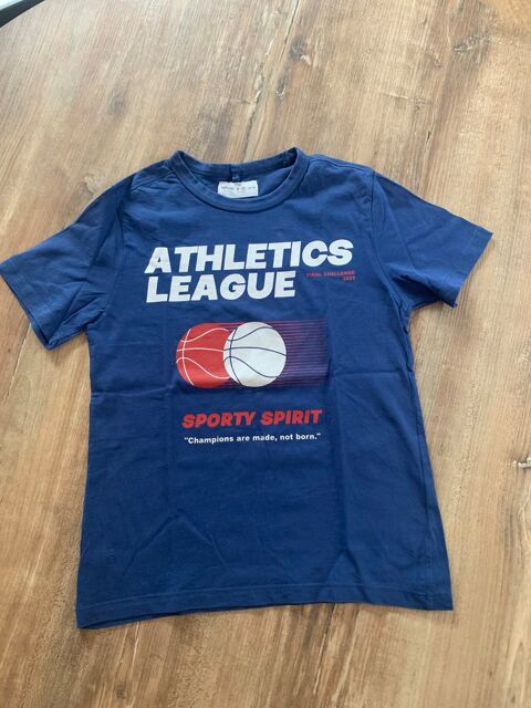 Tee Shirt enfant garçon motif     Basket    3 Saleilles (66)