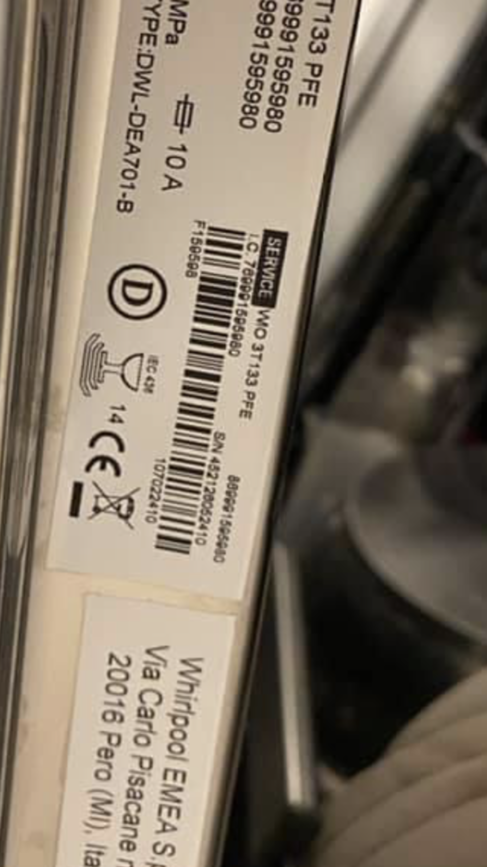 Lave vaisselle inox pose libre Whirlpool Electroménager