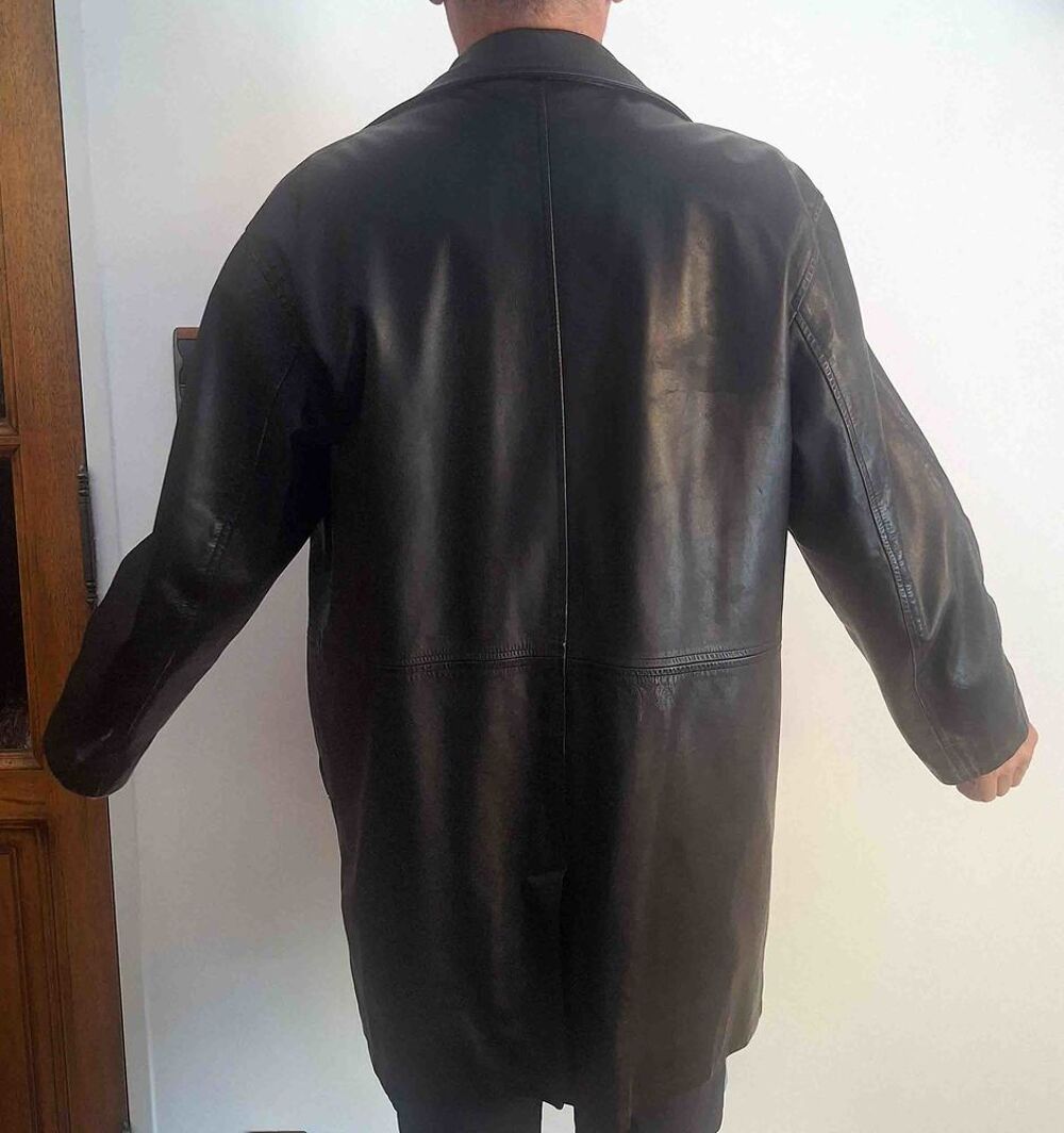 Veste cuir noir Vêtements