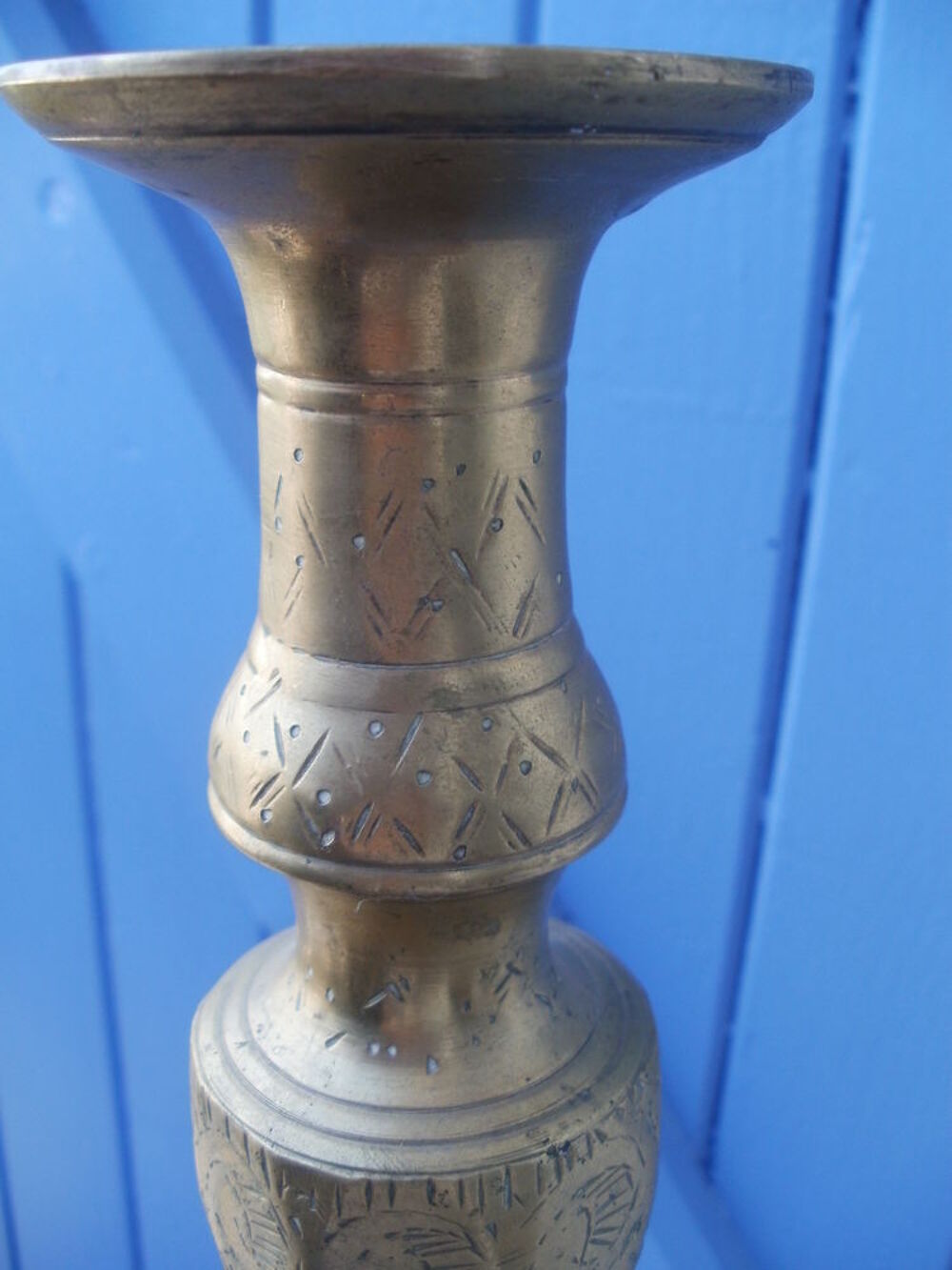 Grand bougeoir en bronze Hauteur 48 cm Dcoration