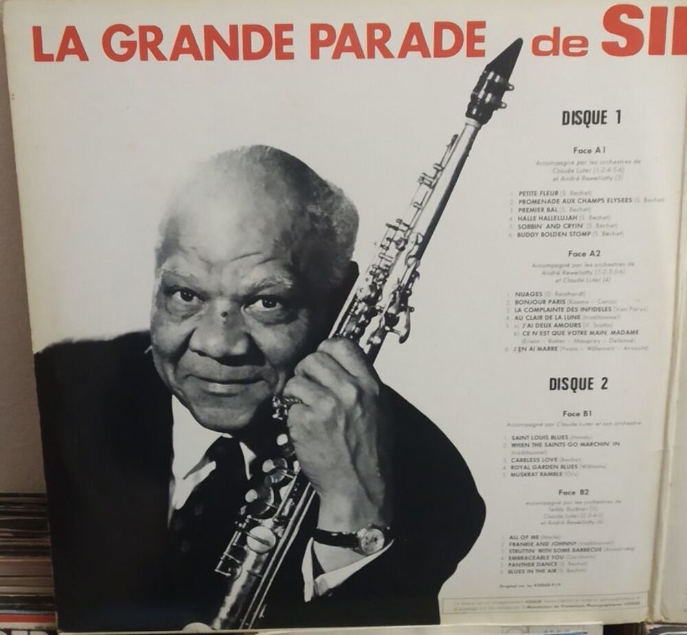 Double album La grande parade de Sidney Bechet CD et vinyles