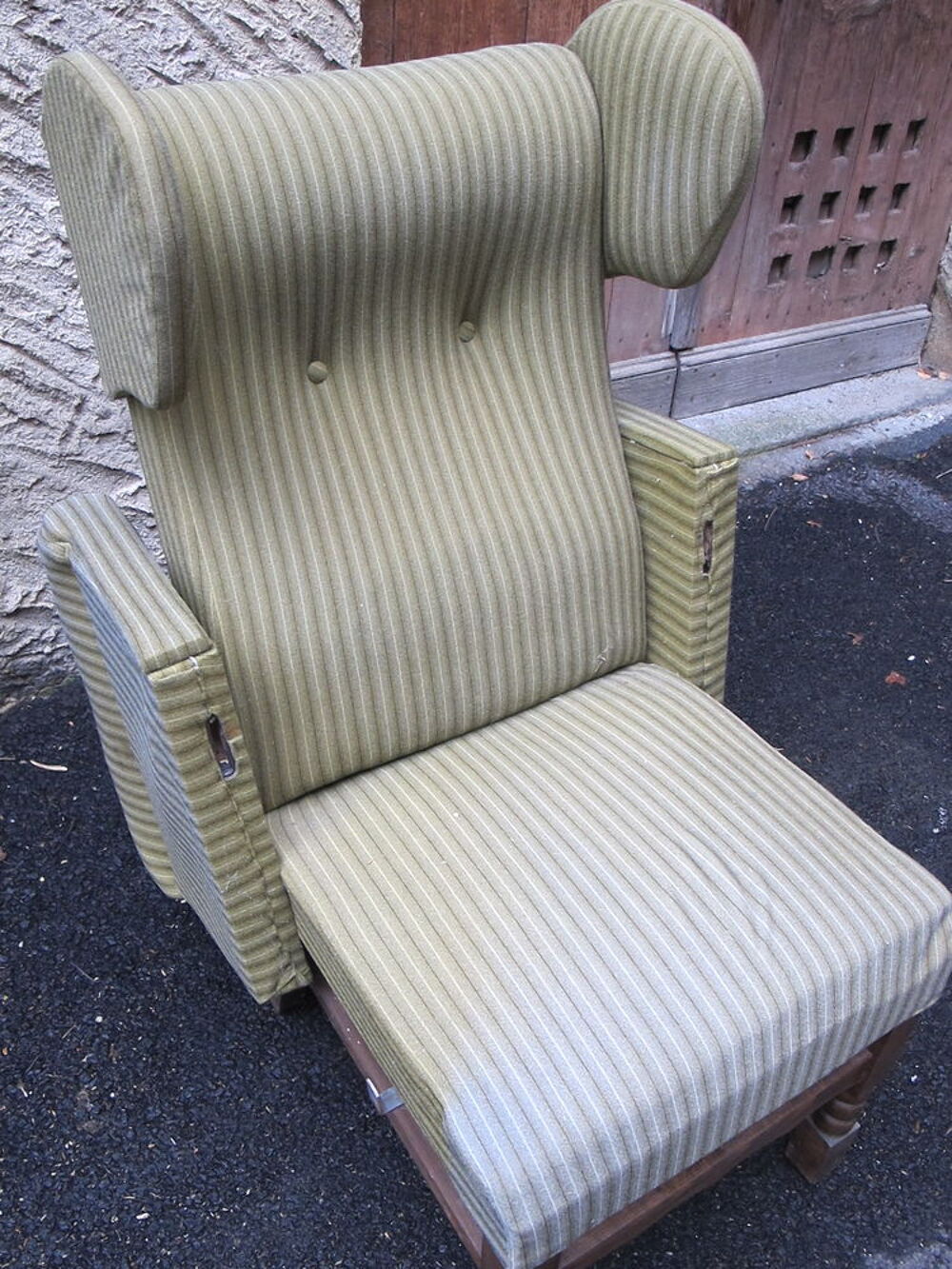 Fauteuil velours - Accoudoirs amovibles - Oreilles Meubles