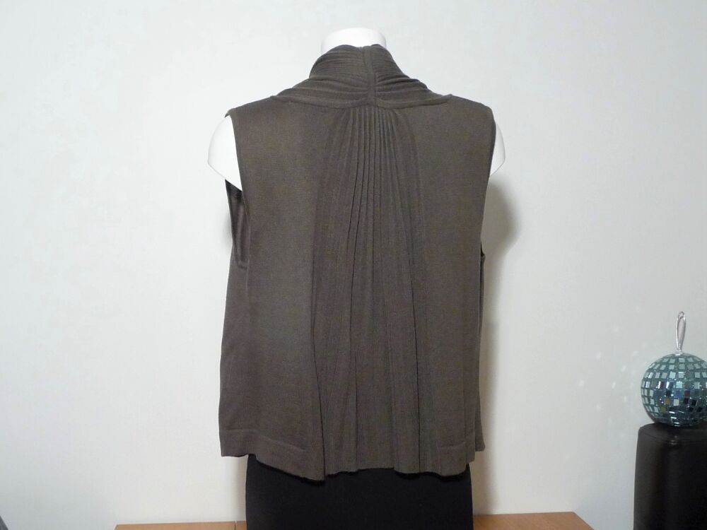 Gilet Kaki en 30% Laine sans manches- Taille M/L- See U Soon Vêtements