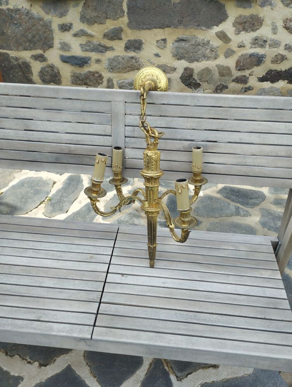 Lustre en bronze 4 branches Décoration