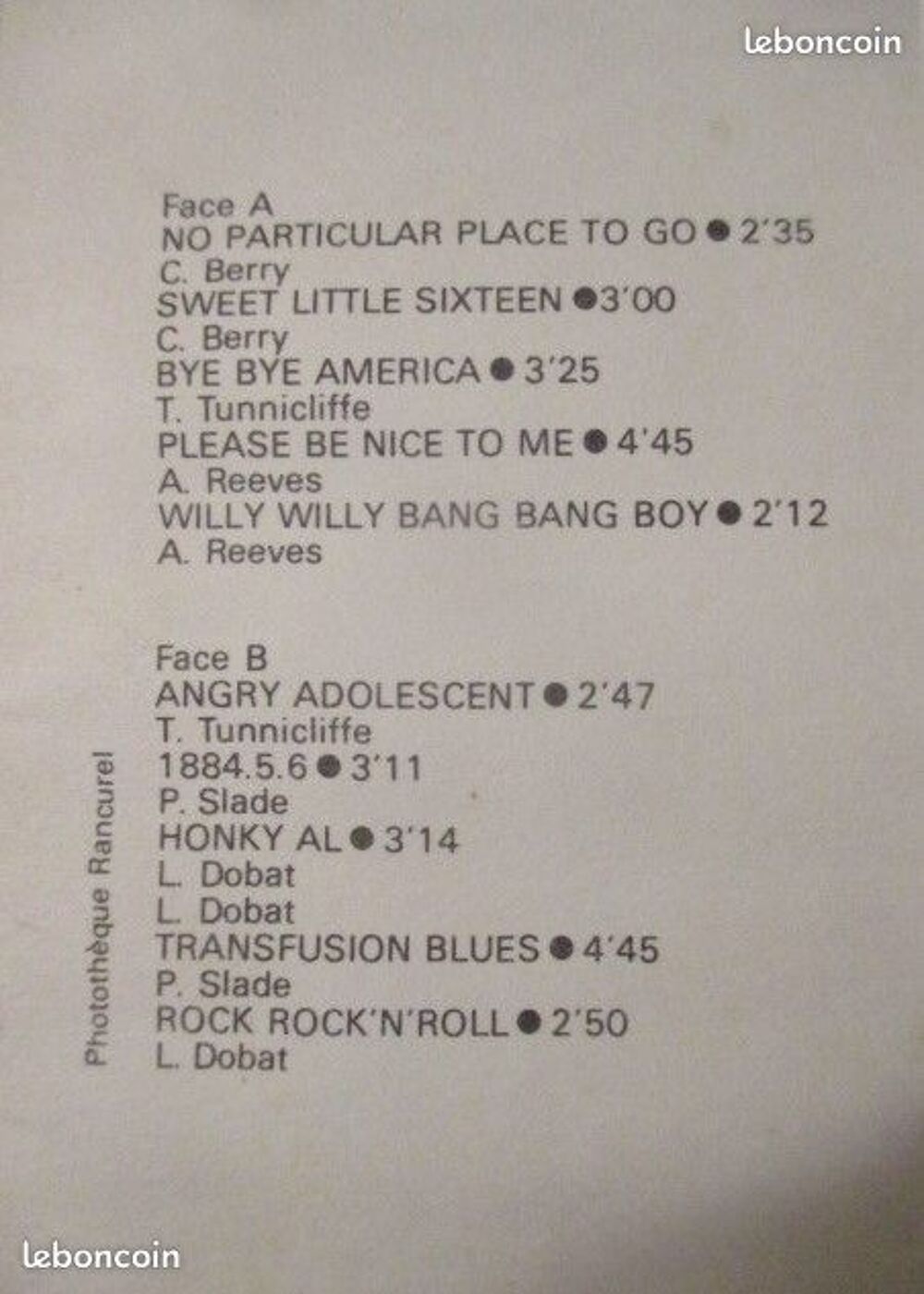 Cassette audio Rock'N'Roll des ann&eacute;es 1950 CD et vinyles