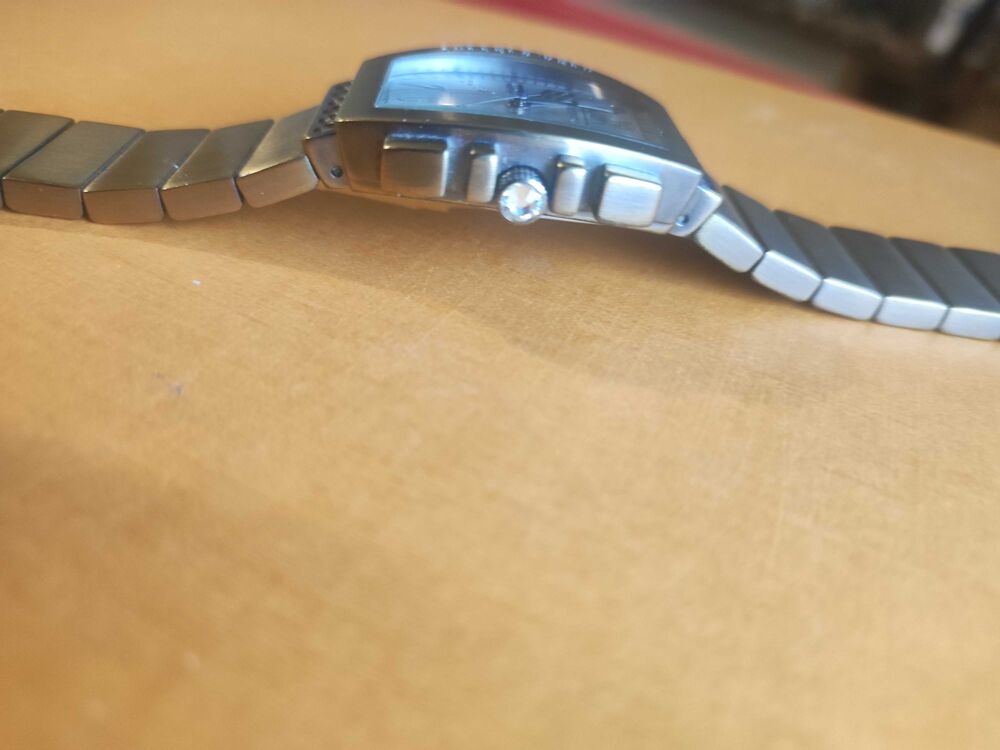 Superbe montre acier dor&eacute;,pierres zirconium. vintage. Dyrberg Kern Tr&egrave;s bon &eacute;tat Bijoux et montres