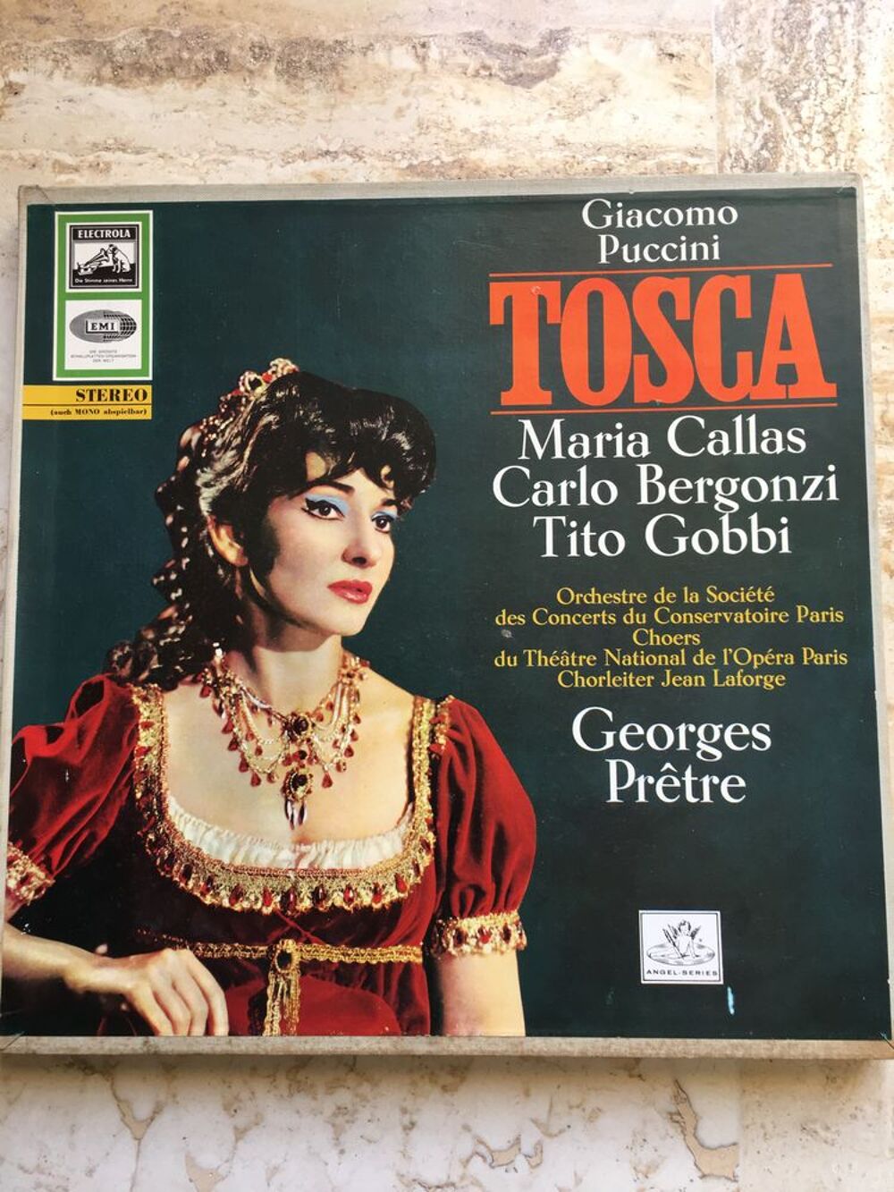 COFFRET 2 disques Vinyles TOSCA - PUCCINI- Maria CALLAS- Geo CD et vinyles