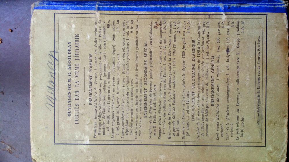 Livre scolaire ancien, Histoire De France, 1882 Livres et BD
