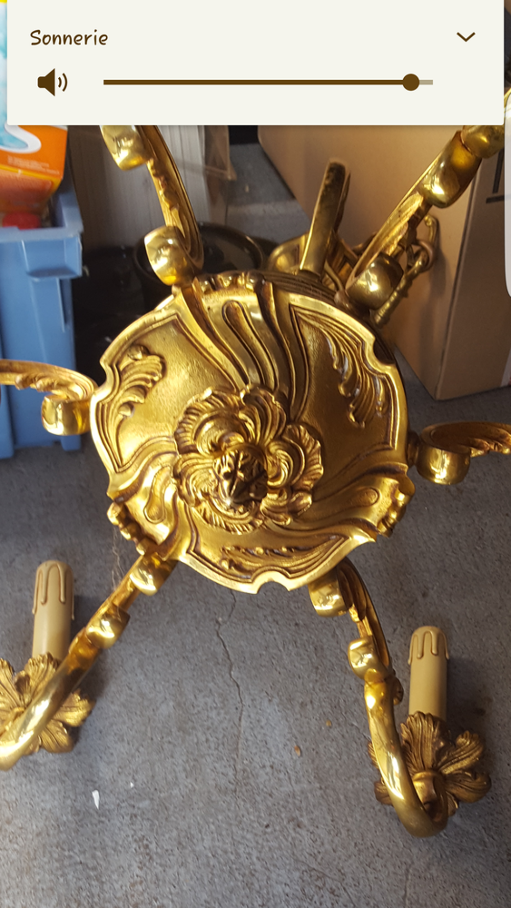 Ancien lustre bronze Décoration