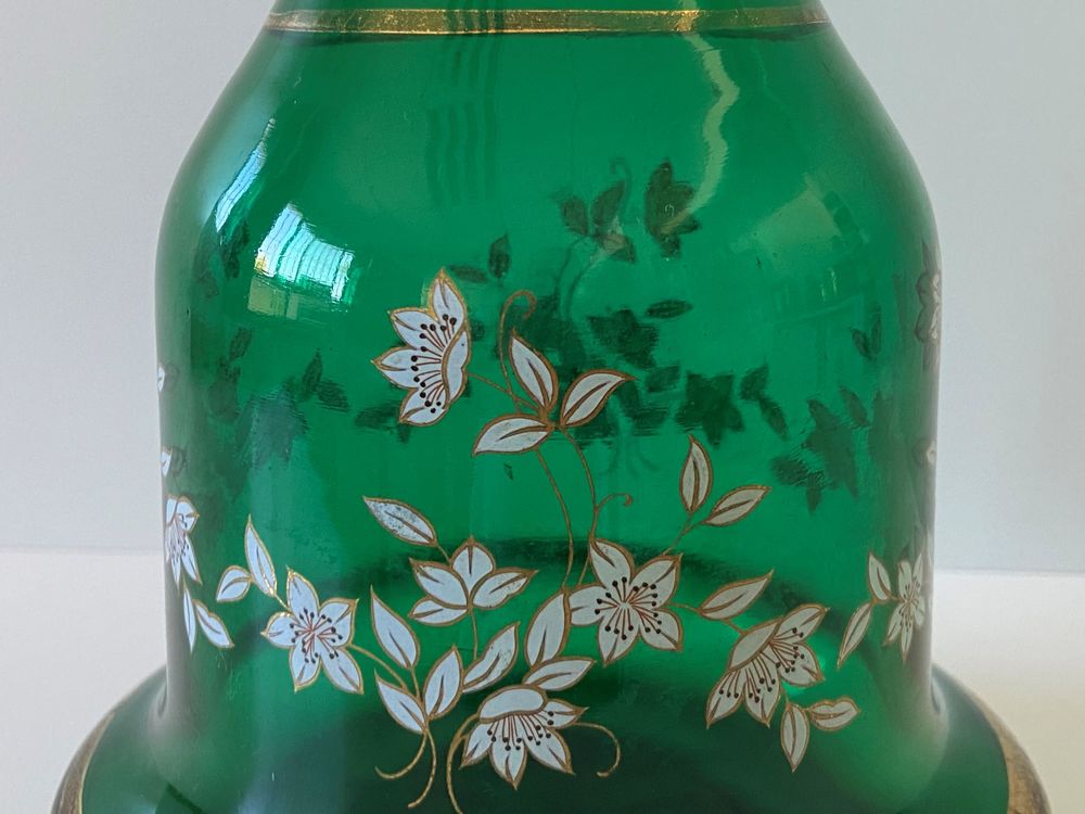 Atypique Gros Vase Photophore Verre &Eacute;pais Vert Sapin D&eacute;co Décoration