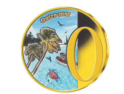 France de A � Z frappe  O comme Outre Mer  Dor�e � l'or fin 8 Dourdan (91)