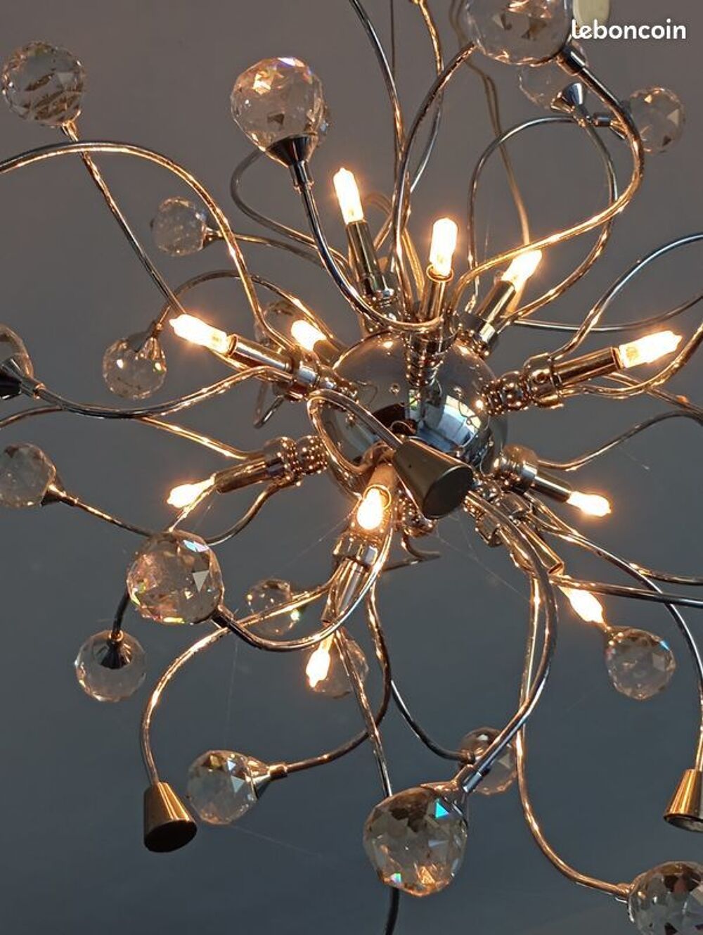 Lustre vintage en cristal Décoration