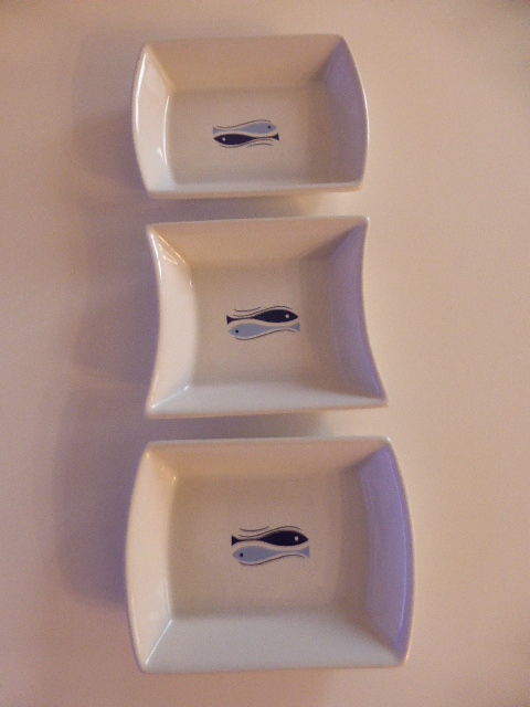 Lot de 3 coupelles blanches motif poisson bleu 5 Rueil-Malmaison (92)