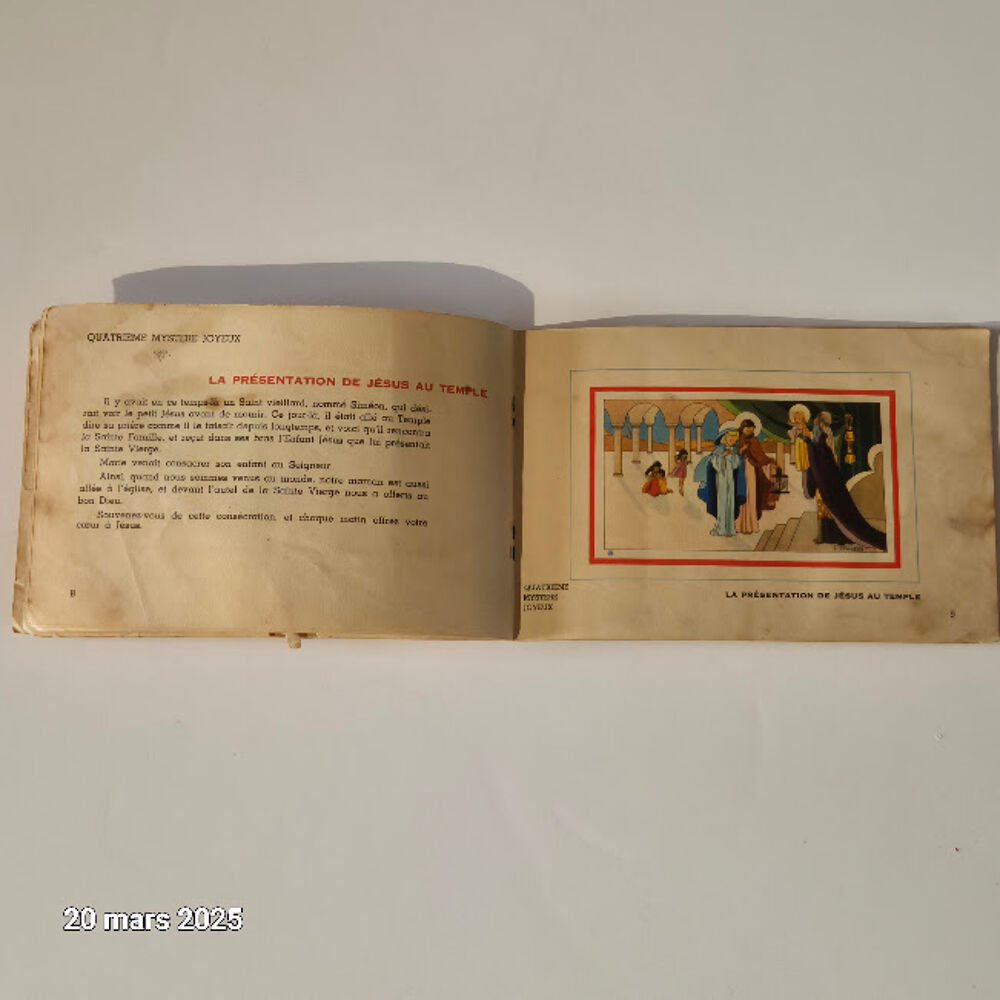 Les myst&egrave;res du Saint Rosaire, 25 pages d'un ancien livret Livres et BD