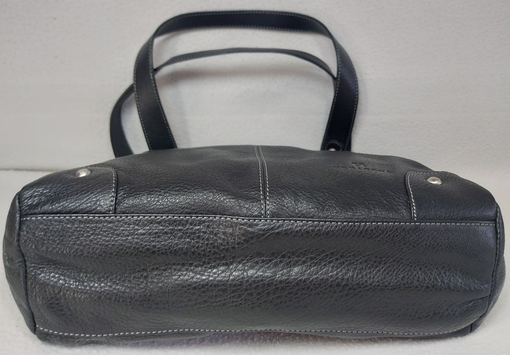 Hexagona Grand Sac &agrave; Main en Cuir de Vachette Noir Haut 21 Maroquinerie