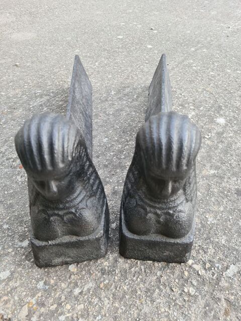 CHENETS SPHINX ANCIENS 45X18 TBE 80 Aix-en-Provence (13)