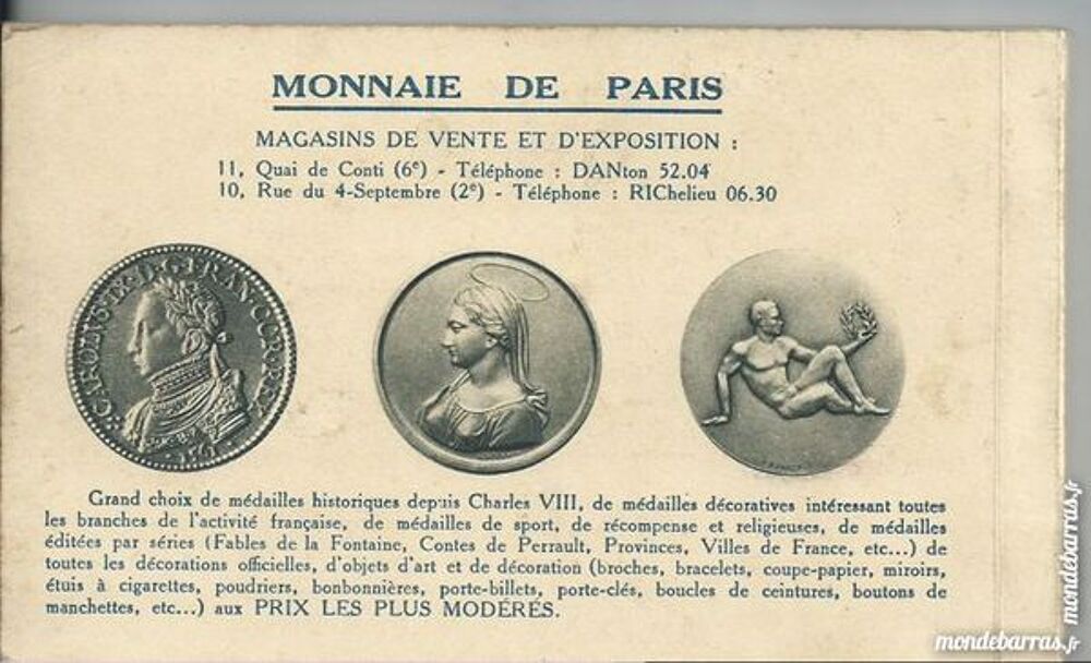 monnaie de paris carnet de 20 cpa 