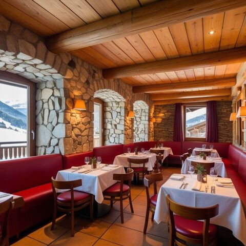 Bar restaurant au pied de l'Alpes d'Huez et des Deux Alpes - MURS & FONDS 467480 