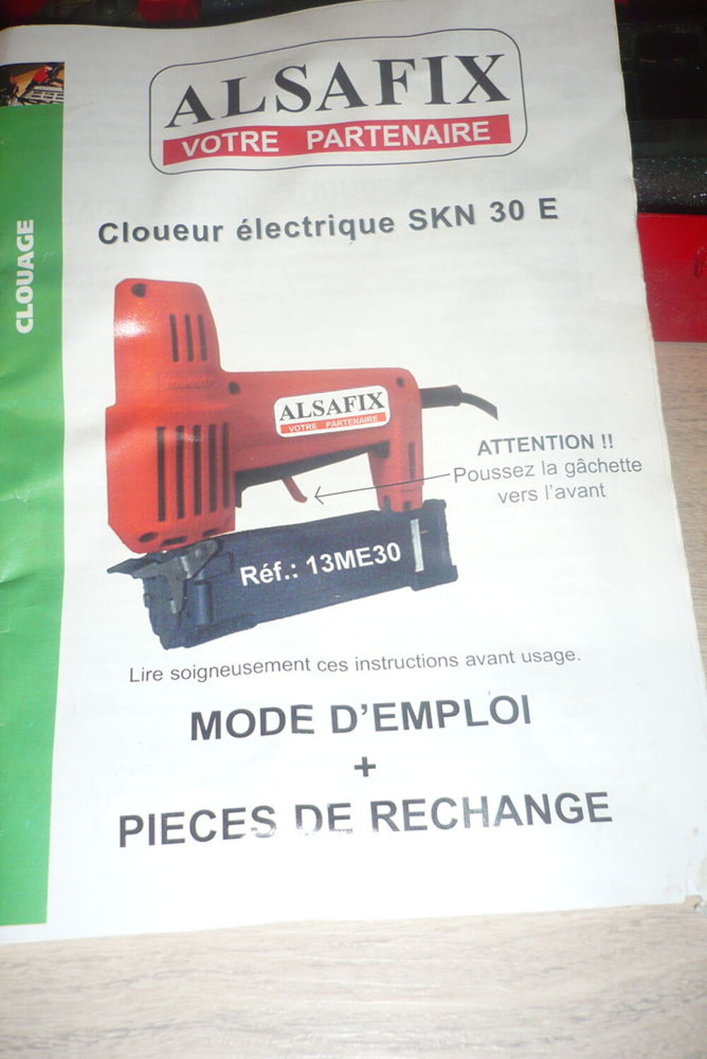 CLOUEUR ELECTRIQUE ALSAFIX Bricolage