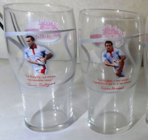 Série de 2 verres à bière neufs entre rois du rugby 15 Castries (34)
