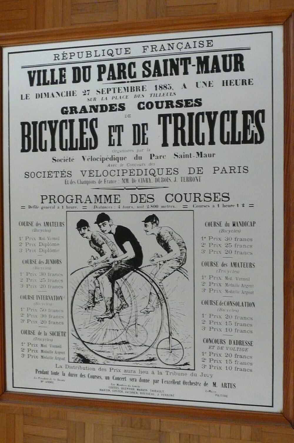 MIROIR COURSES 1885 Vélos