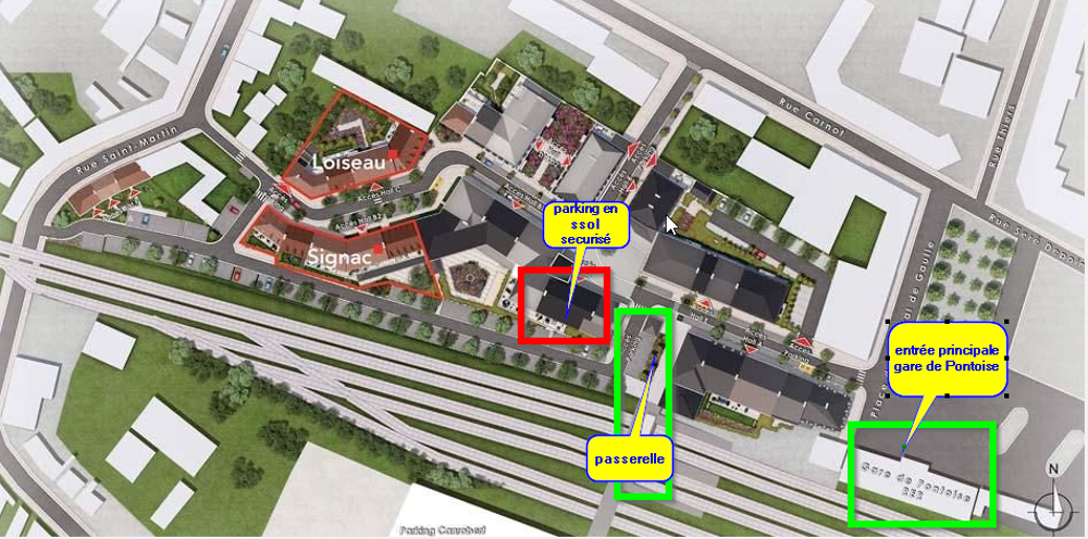 Location Parking/Garage place de parking sécurisée - gare de Pontoise Pontoise