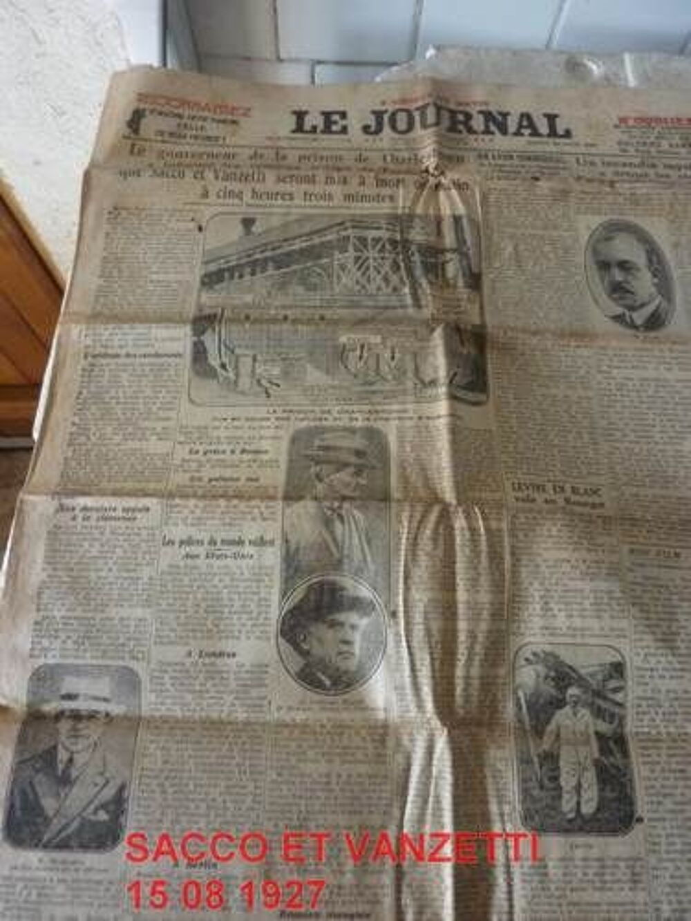 documents ,vieux papiers Journaux ancien 1927 