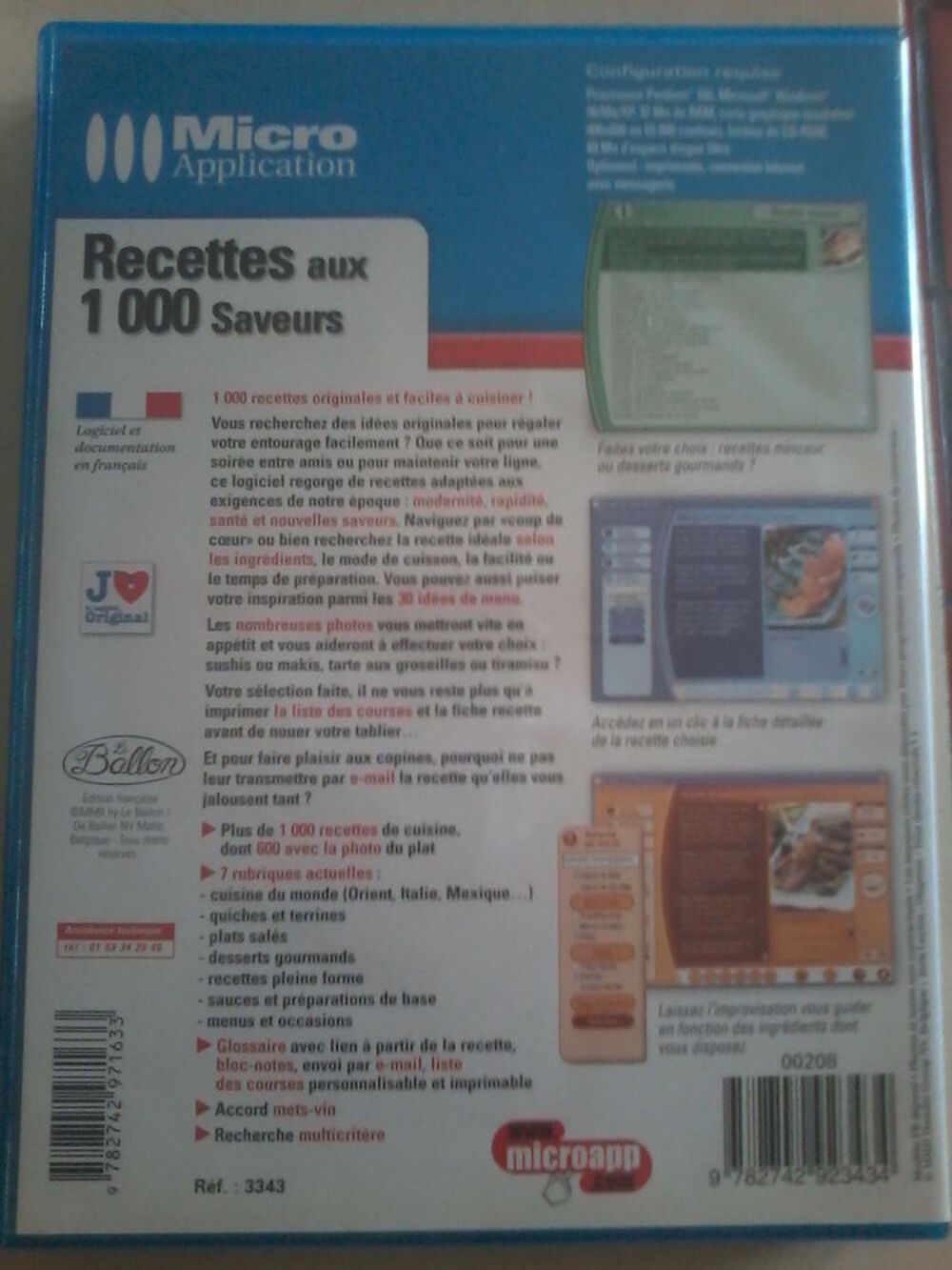 Recettes aux 1 000 saveurs - CD-ROM Micro Application Cuisine