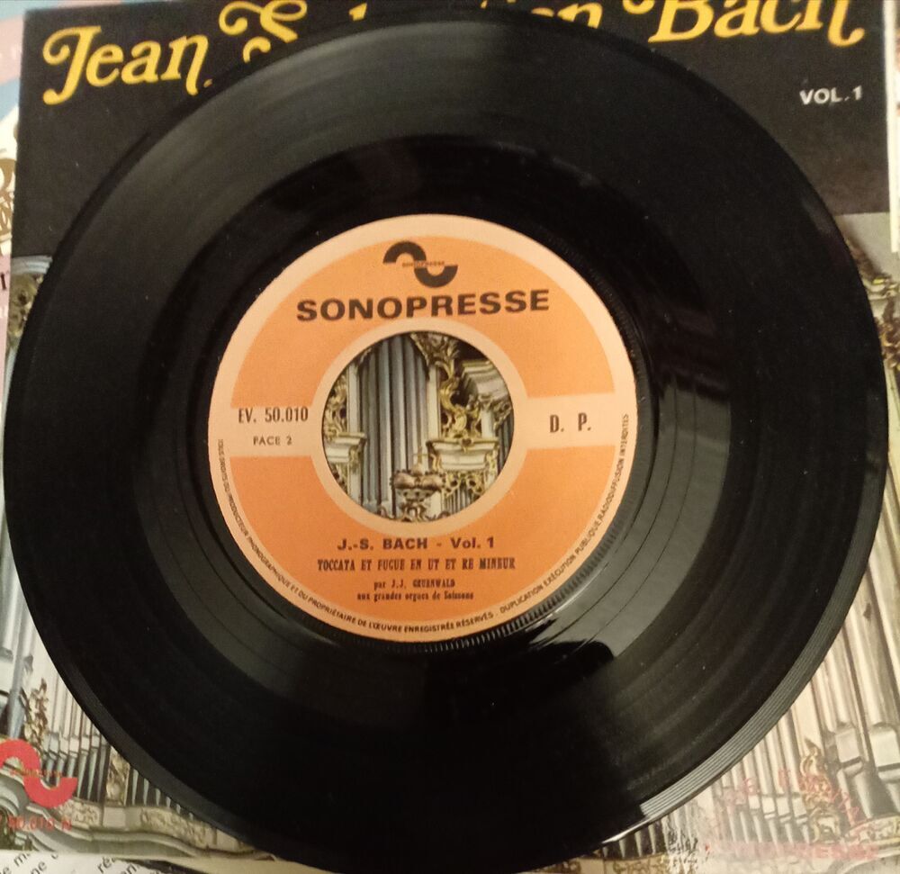 JEAN SEBASTIEN BACH / 3 X DISQUES VYNIL 45 TOURS/
CD et vinyles