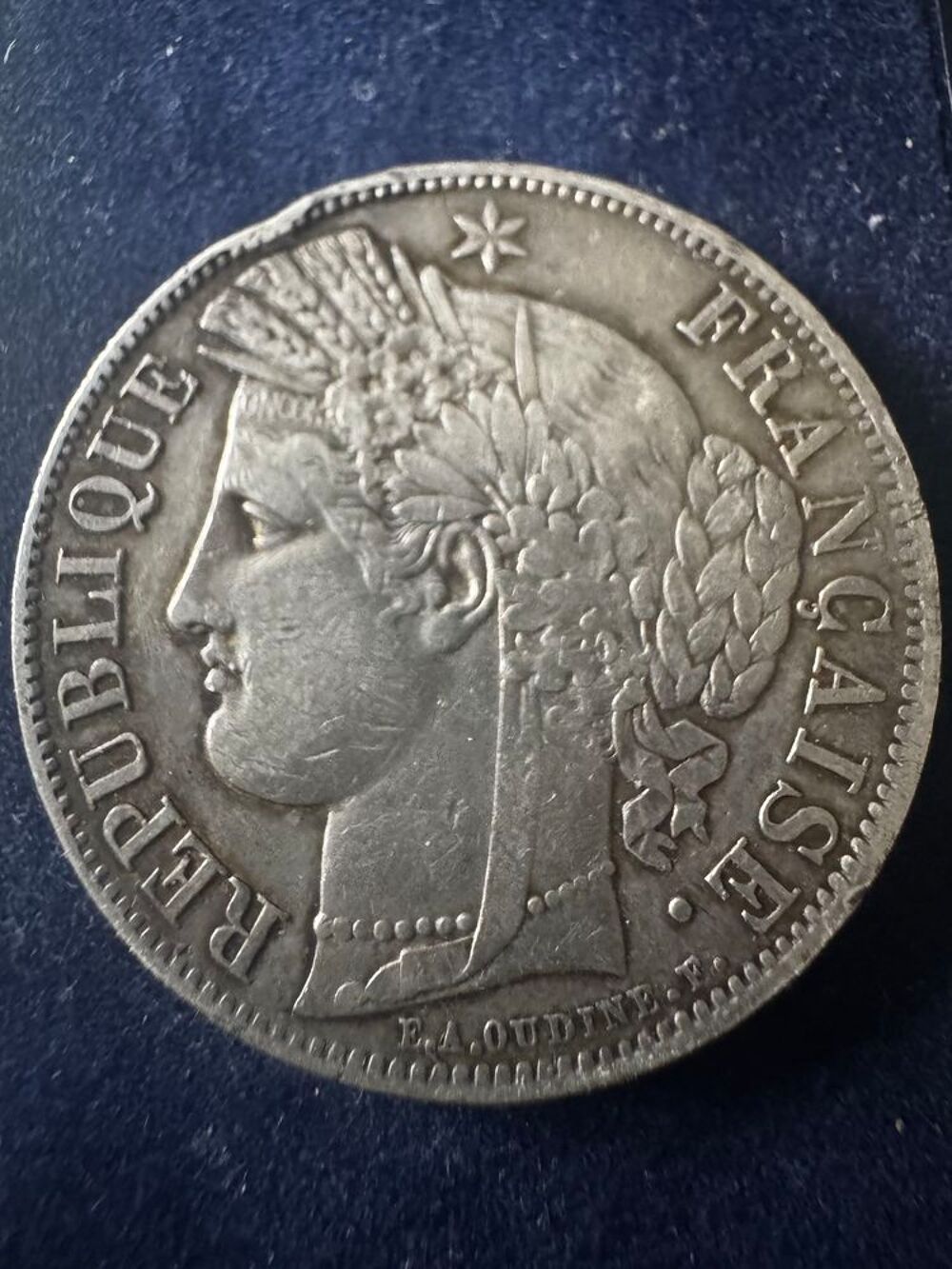 5 Francs en Argent C&eacute;r&egrave;s 1850 A 