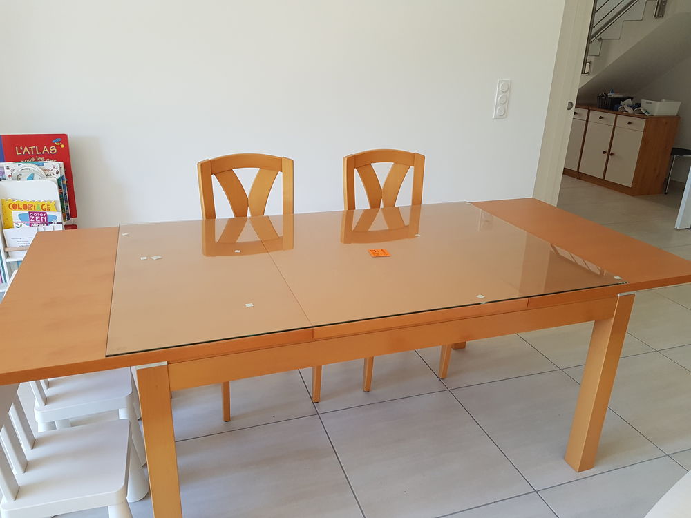 Plateau en verre tremp&eacute;, s&eacute;curit, pour table salle &agrave; manger Meubles