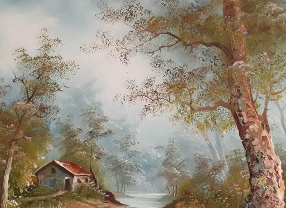 Tableau peinture acrylique: sign&eacute; Kaufmann Décoration